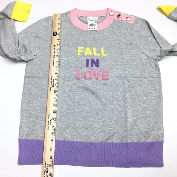 NEW Charter Club Women's Large Fall In Love Grey Sweater Retro Style Lightweight - Picture 4 of 8